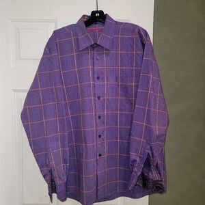 Alan Flusser, Size L, Purple,  Gold